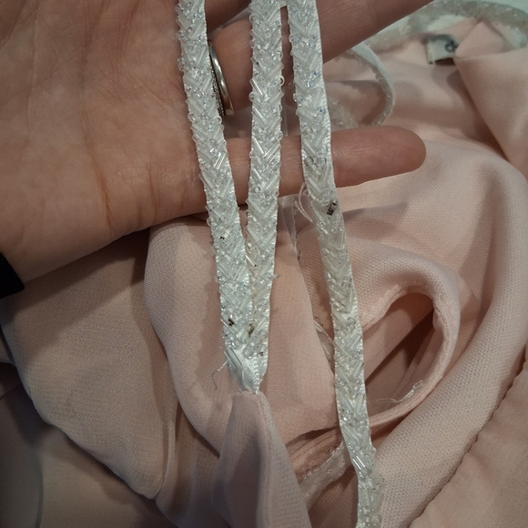 Charlotte Russe/ Skater Dress/ Elegant Peachy Pink/ Sleeveless/ Midi/ Size US S - Picture 9 of 11